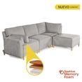 thumbnail image 2 of Sala Modular Makora Morelli Memory Foam Gris Claro Chenille De 4 módulos, 2 of 9
