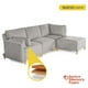 thumbnail image 2 of Sala Modular Makora Morelli Memory Foam Gris Claro Chenille De 4 módulos, 2 of 9