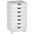 thumbnail image 1 of Vinsetto Mobile Filing Cabinet with Drawers File Cabinet with Wheels White, 1 of 10