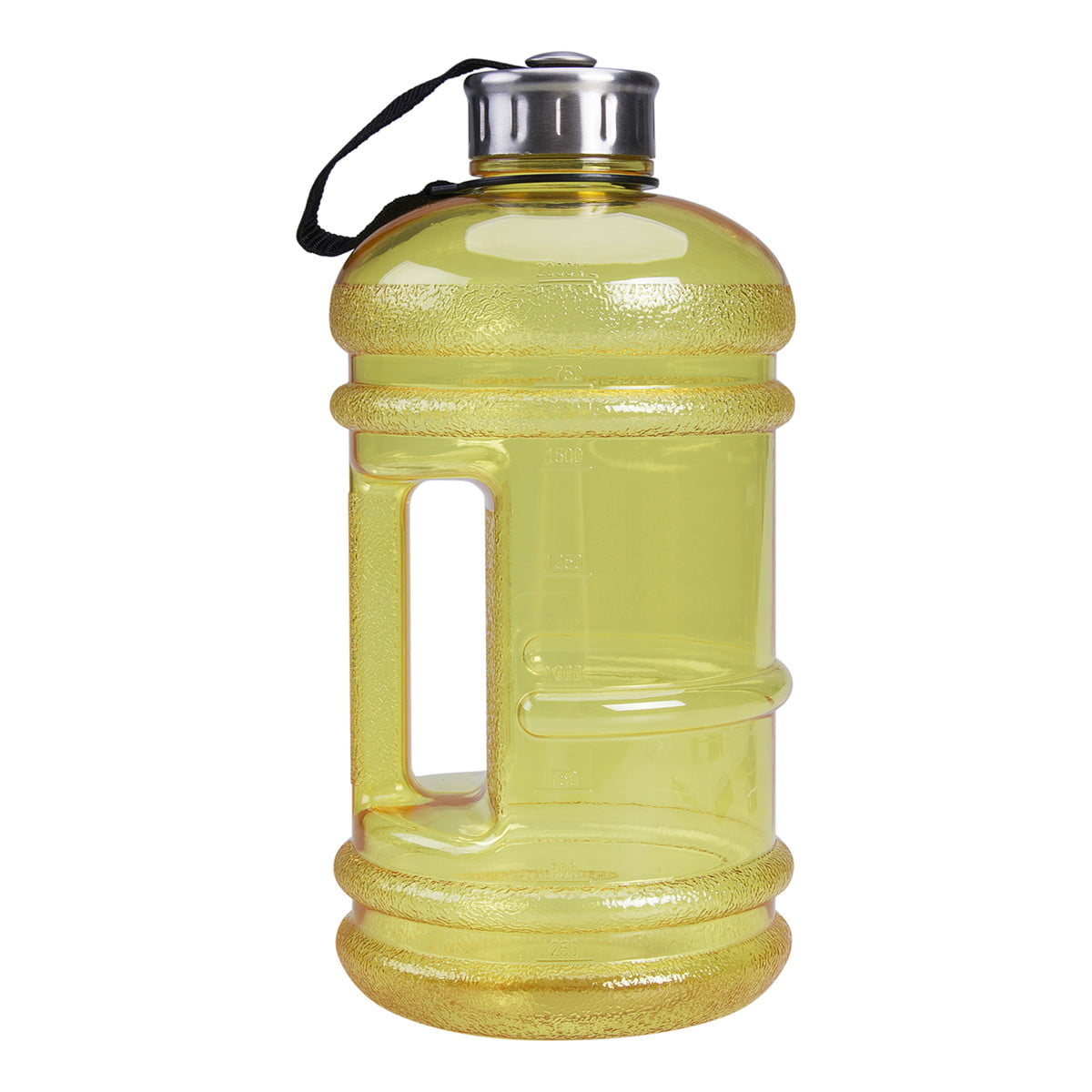 2.2 LITRE DRINKS WATER GYM BOTTLE BPA FREE PLASTIC STAINLESS STEEL CAP SECURED 