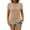 Khaki, variant on Lovskoo 2024 Women's Cap Sleeve Sweater Shirts Casual Crewneck Knit Short Sleeve Tops Lightweight T Shirts with Pocket White