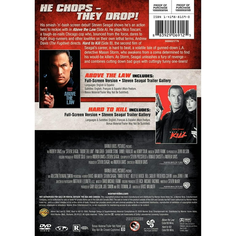 Warner Home Video - Above the Law / Hard to Kill Double Feature