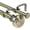 Antique Brass, variant on Urbanest Adjustable Double Curtain Rod Set Semplice Flat Button Finials – 1″ Front & 3/4″ Back Rod With Bronze Rod, 28–48 Inches