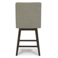 thumbnail image 4 of CHITA 26 inch Upholstered Swivel Faux Leather Counter Bar Stools with Back & Wood Legs Set of 2, Stone Gray, 4 of 10