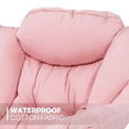 thumbnail image 5 of MoNiBloom Water-resistant Cotton Lazy Chair for Adults, Modern Upholstered Single Sofa with Ottoman, Removable Cover Accent Lounge Chair for Living Room, Pink, 5 of 10