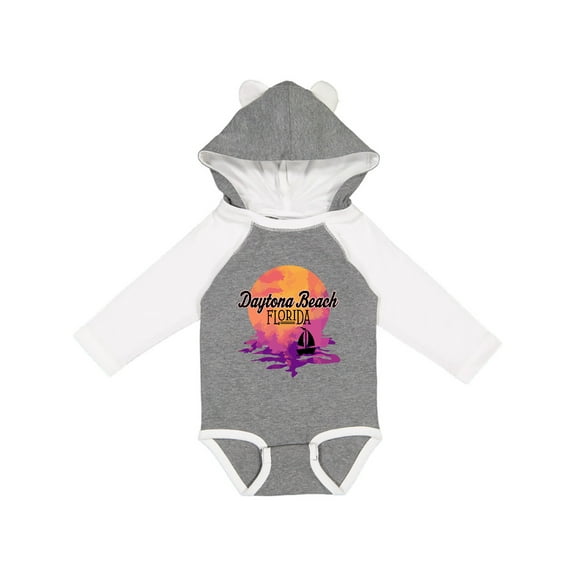 Inktastic Daytona Beach Florida Sunset Girls Long Sleeve Baby Bodysuit