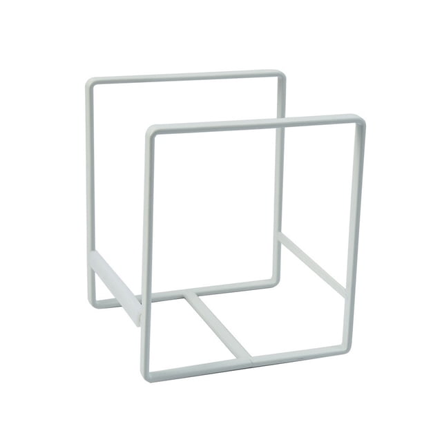Estante para platos apilable Yuarrent organizador multifuncional de metal Blanco