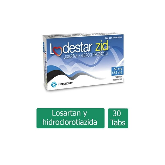 Lozartan+hidroclorotiazida Lodestar zid 50 mg/12.5 mg 30 tabletas