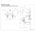 thumbnail image 3 of Kingston Brass Silver Sage Two Handle 4" Centerset Lavatory Faucet with Brass Pop-up, 3 of 3
