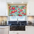 thumbnail image 6 of Fruit Cartoon Red Strawberry Kitchen Curtains 24 Inch Length Short Tier Curtains for Small Windows Half Window Treatments for Living Room Bedroom Kitchen 2 Panels, 6 of 6