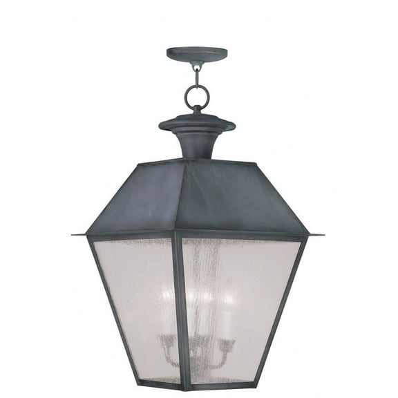 Livex Lighting - Mansfield - 4 Light Outdoor Pendant Lantern in Coastal Style -