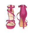 thumbnail image 5 of BLISSFUL STEP Women Glitter Platform Strappy Stiletto Heel Sandals, 5 of 5