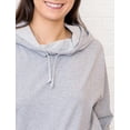 thumbnail image 5 of Alex + Abby Women's Funnel Neck Hoodie Pullover Sweatshirt X-Small Chrome Grey, 5 of 5