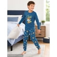 thumbnail image 3 of Beezizac Boys Capybara Skateboard Pajamas Long Sleeve Ribbed Knit Sleepwear Cozy PJ Set for Kids Size 8, 3 of 7