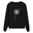thumbnail image 4 of Vedolay Sweatshirt for Women Sweatshirt for Women Crewneck Long Sleeve Shirt Autumn Winter Pullover Top,Black XXL, 4 of 5