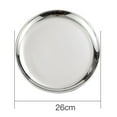 thumbnail image 2 of Stainless Steel Dinner Plates Lunch Plates Breakfast Plates 10inch, 2 of 5