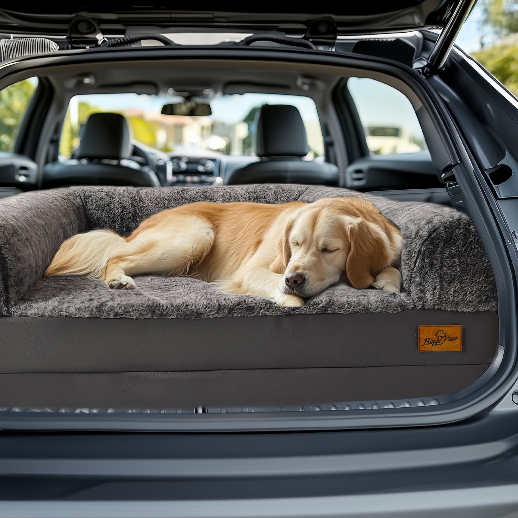 Bingopaw Foldable Human Giant Orthopedic Dog Bed Plush Cover Pet Bed Fits Adult and Pets, 71" Long