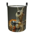 thumbnail image 6 of Lsque Surreal Weightlifting Snail pattern Laundry Hamper Basket, Tall Woven Rope Hamper Basket for Clothes, Lightweight Storage Basket, Collapsible Waterproof-Small, 6 of 8