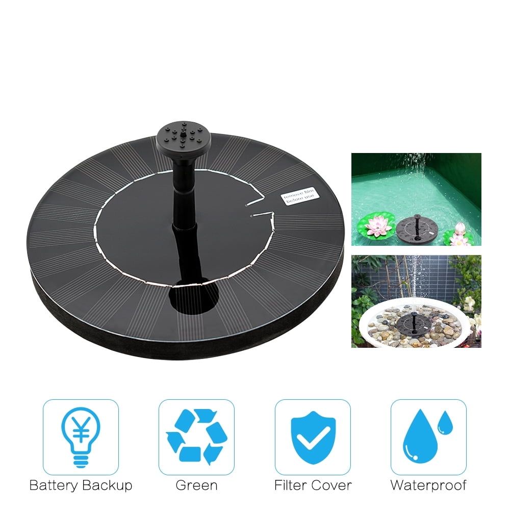 Solar Powered Floating Fountain Pool Water Pump Garden Plants Waterin by Sanabul