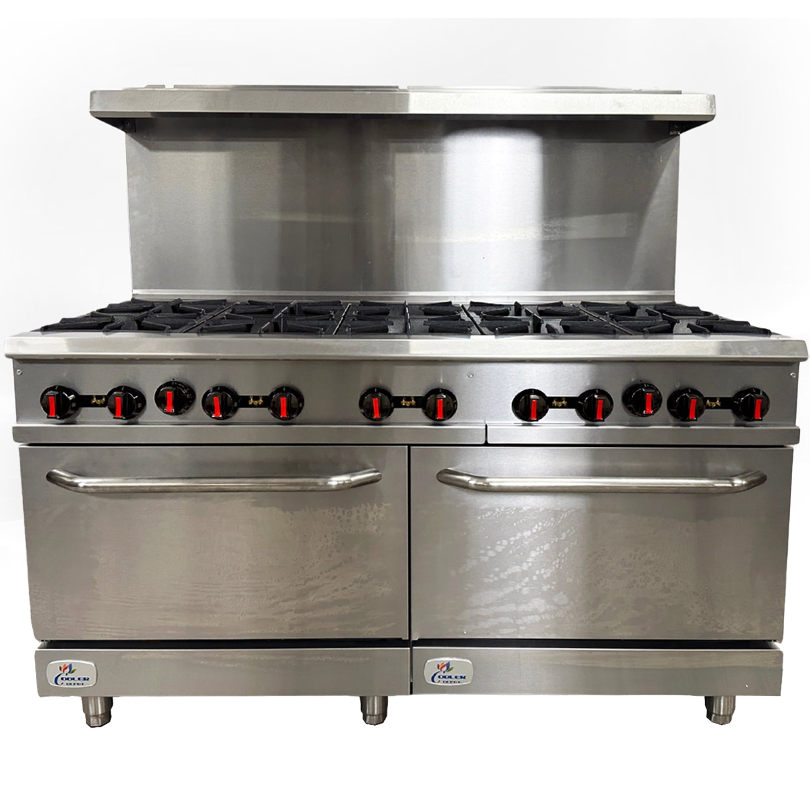 60" 10-Burner Commercial Gas Range with Double Oven – 362,000 BTU, Stainless Steel, ETL & NSF Certified, Propane