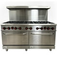 thumbnail image 3 of 60" 10-Burner Commercial Gas Range with Double Oven – 362,000 BTU, Stainless Steel, ETL & NSF Certified, Propane, 3 of 18