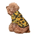 thumbnail image 5 of Fotbe Hawaii Palms Print Small Dog Sweater Hoodies Pet Grey Hooded Soft Fleece Sweatshirts with Pocket Fall Winter Puppy Cat Sweaters Warm Clothes-X-Large, 5 of 7