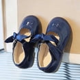 thumbnail image 2 of SERTG Girls Mary Jane Shoes with Scalloped Big Bow Soft Non Slip Patent Leather Dress Shoes for Daily and formal Occasions(1.4-1.7 Years), 2 of 5