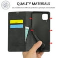 thumbnail image 5 of Compatible with Samsung A12 5G Wallet Case, PU Leather Flip Folio Case with Card Holders RFID Blocking Kickstand [Shockproof TPU Inner Shell] Phone Cover For Samsung Galaxy A12 5G, Black, 5 of 11