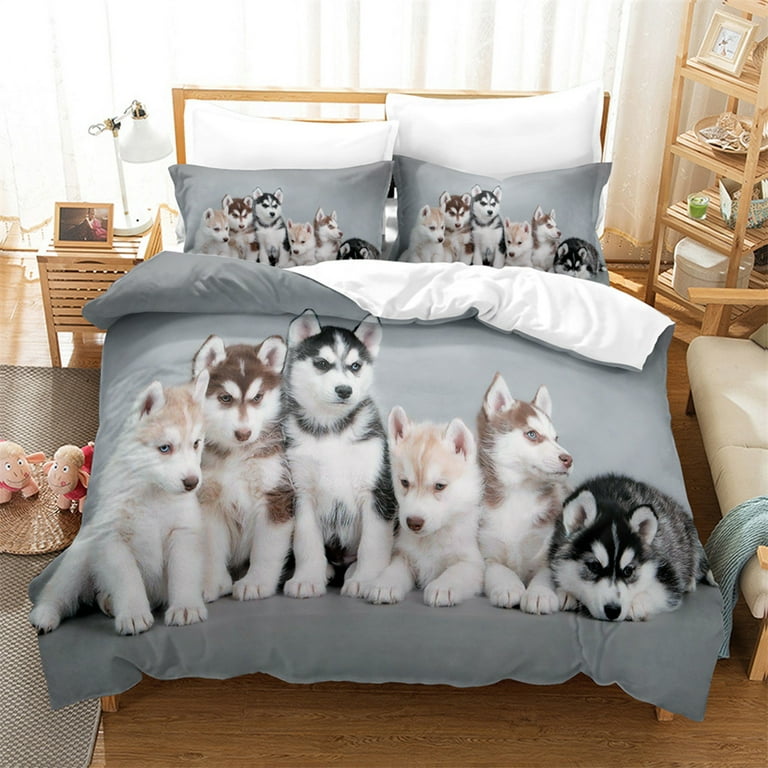3D Animal Tiger Dog Print Bed Comforter Sets Twin Full Queen King