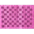 thumbnail image 1 of Ahgly Company Indoor Rectangle Checkered Pink Modern Area Rugs, 2' x 3', 1 of 4