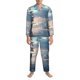 thumbnail image 3 of Fotbe Moonlit Sea Sailboat Pijama de Hombre con Estampado de Manga Larga, Conjunto de 2 Piezas, Ropa de Dormir Suave y Cómoda con Bolsillos-X-Large, 3 of 7