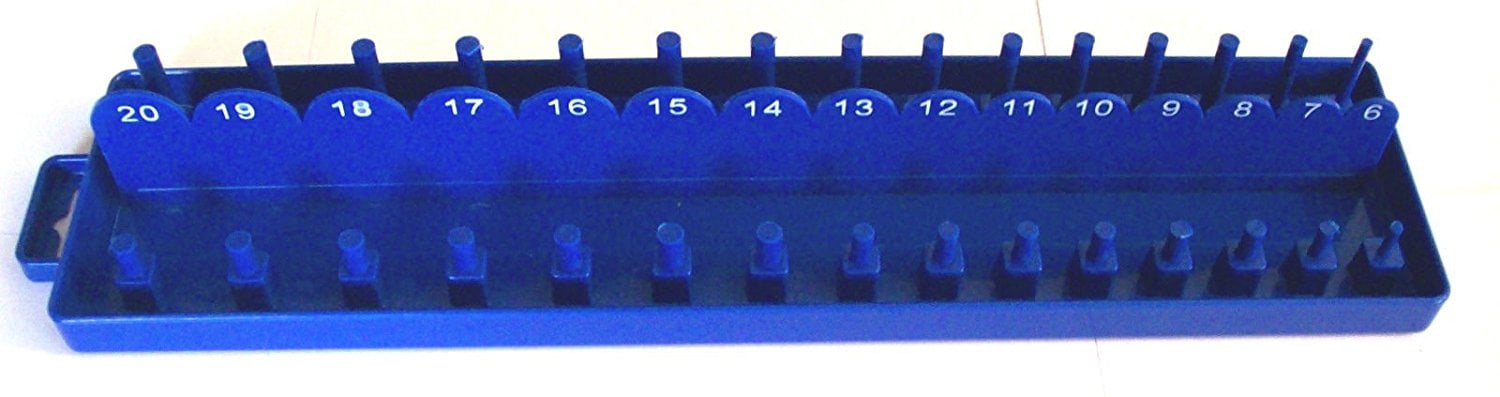 168pc GOLIATH INDUSTRIAL SOCKET TRAY RACK RAIL HOLDERS BLACK//BLUE DEEP SHALLOW