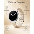 thumbnail image 2 of Wearlizer Leather Band Compatible with Samsung Samsung Galaxy Watch 9/8 40mm 44mm/ 8 Classic 46mm Band Women, Handwoven Braided Genuine Leather Soft Thin Wristband, 2 of 7