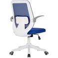 thumbnail image 1 of BestOffice Home Office Chair, Lumbar Support Breathable Ergonomic, Flip Up Armrests for Conference Room, Blue, 1 of 7