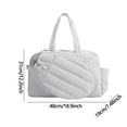 thumbnail image 2 of Quilted Tennis Pickleball Tote Bag with Racket Compartment and Shoe &Bottle Storage, 2 of 4