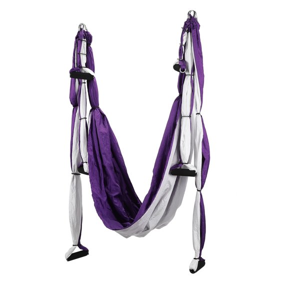 Preenex Aerial Yoga Swing Set, Yoga Hammock Trapeze Sling Inversion Tool for Home or Gym, Include Ceiling Mounting Kit and 2 Extensions Straps