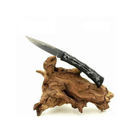 MarinaVida Multifunctional Bamboo Model Folding Knife Camping Survival Tactical Knife Portable Outdoor