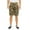 Green Camo, variant on Ring of Fire Men's Belted 9" and 13" Inseam Twill Cargo Shorts Size 30 to 38 Light Brown-9" Size 38