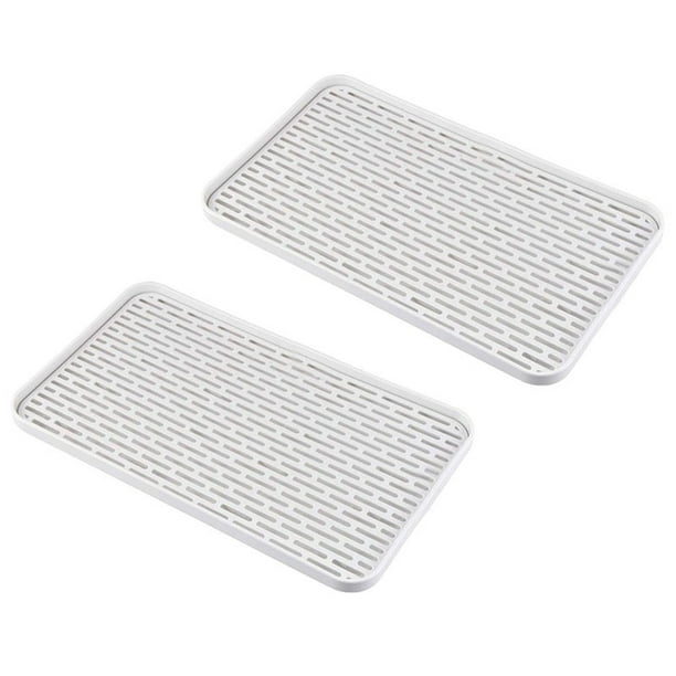 4X Drainer with Drip Tray, Dish Drain Board Mat Big, Water Drip Tray