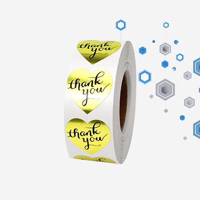Hytrove 500Ud Stickers Dorado Con Estilo Cartoon Para Etiquetas Y Festiva