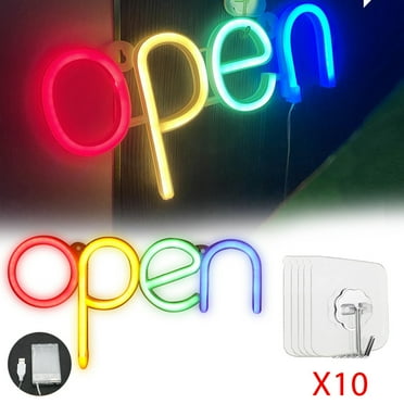 SNNROO LED Open Sign,7.08 * 13.77 Inches Open Sign for Business ,With multiple flashing modes , Ideal for Restaurant, Bar, Salon and More,24V/1A Power Supply
