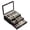 black, variant on 3-Layer Knife Display Case, Knife Collection Display Holder with Glass Lid & Drawers (Walnut)