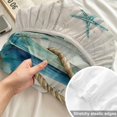 thumbnail image 4 of Queen Size Fitted Sheet Set - Nautical Anchor 3 Piece Bedding Sets 16" Deep Pocket Fitted Sheet with 2 Pillowcases, Vintage Coastal Summer Beach Coral Brushed Microfiber Hotel Luxury Bed Sheets, 4 of 9