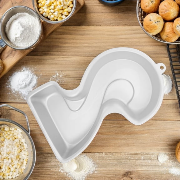 PAMINGONO Number Cake Pan Silver Aluminum Alloy Nonstick for Even Baking