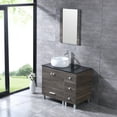 thumbnail image 3 of Wonline 36" Bathroom Vanity White Round Ceramic Sink w/Mirror Modern Wood Cabinet Combo, 3 of 9