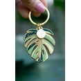 thumbnail image 6 of HAPPILY PLANTS Variegated Monstera Deliciosa Thai Constellation Plant Keychain, Plant Gifts, 6 of 9