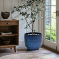 thumbnail image 5 of LuxenHome 15.75" Dia Large Ceramic Planter Pots for Plants, Ocean Blue Glazed Round Planter with Drainage, 5 of 8