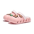thumbnail image 4 of Lusa Soft Indoor Outdoor Slippers for Toddler Girls Boys Summer Lightweight Beach Sandals with Cute Space Pattern and Holes Designs Flexible Sole for Kids Pink 5-6 Years, 4 of 8