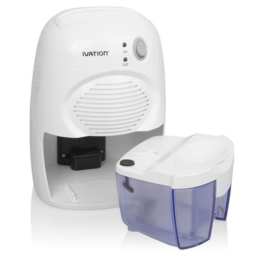 Ivation DehumMini 0.5 Pints 120 sq ft Dehumidifier in White - Removable