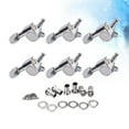 thumbnail image 4 of GC206F New 6 In Line Vintage Style Guitar Machine Heads 6L Tuning Pegs (Silver), 4 of 8